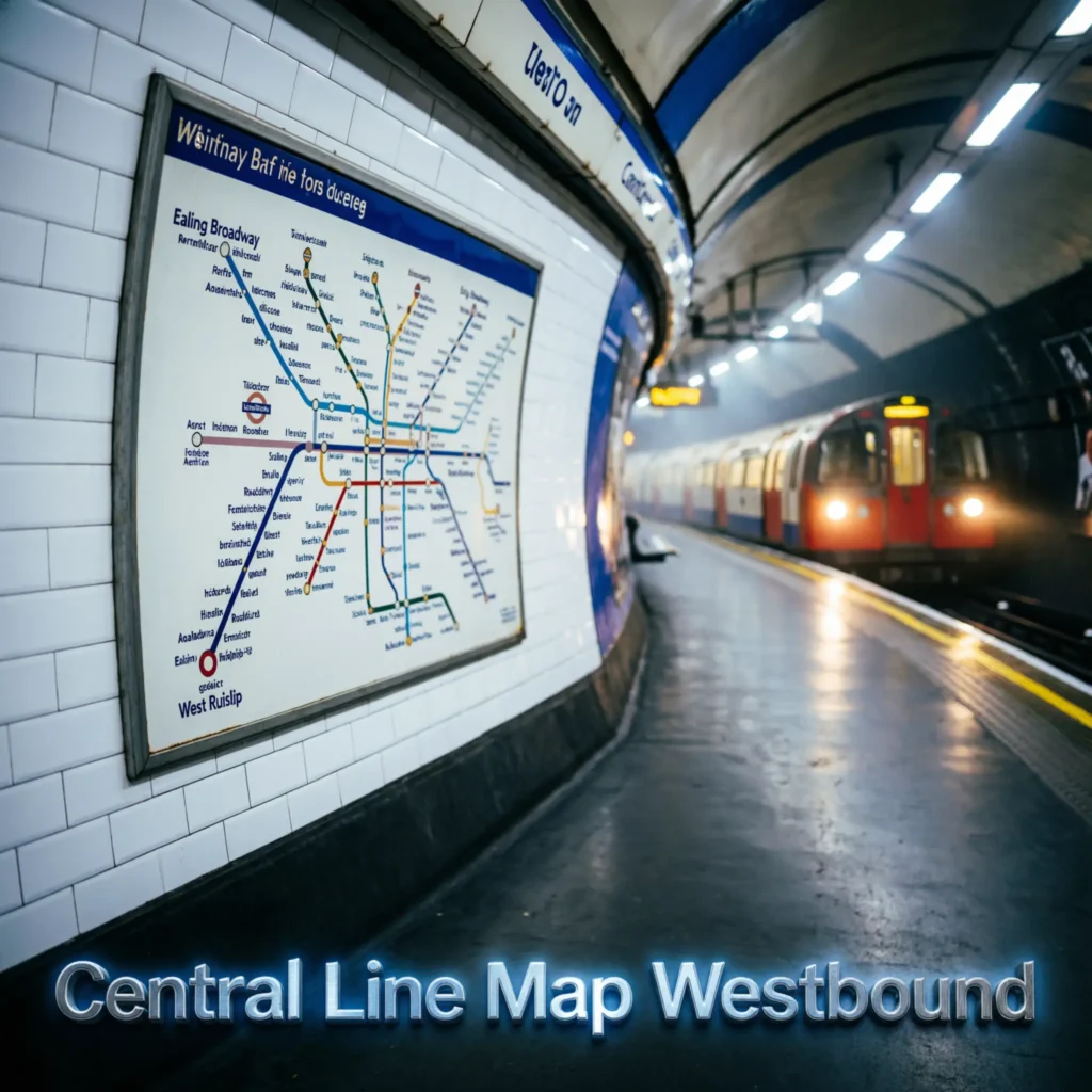 Central Line Map Westbound