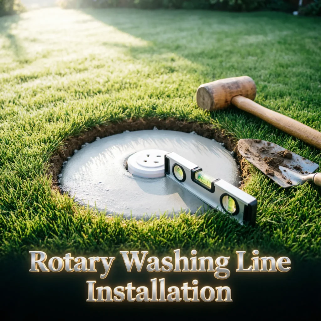 Rotary Washing Line Installation