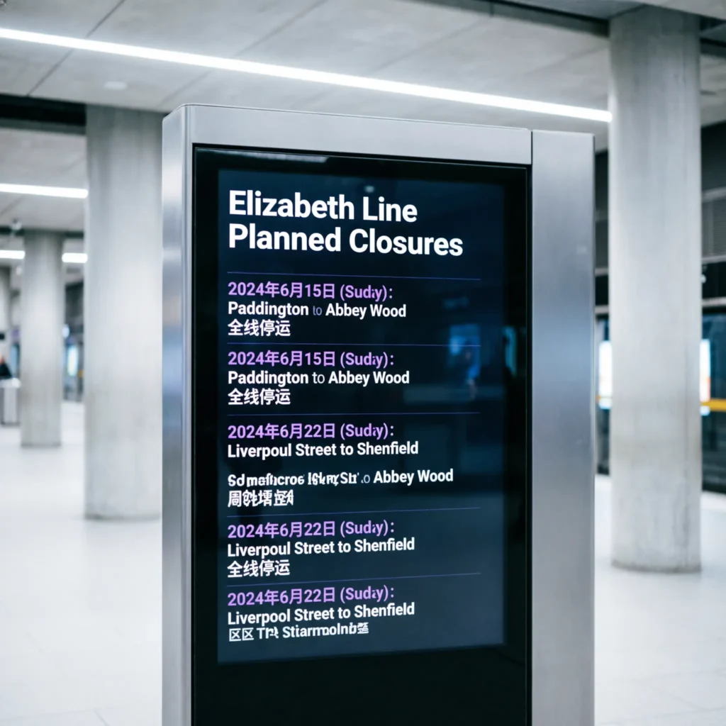 Elizabeth Line Planned Closures