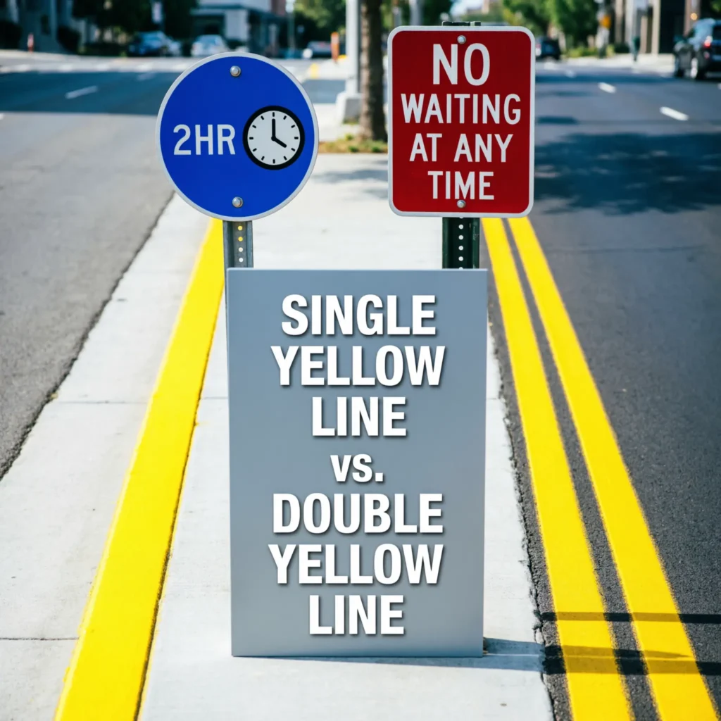 Single Yellow Line vs. Double Yellow Line